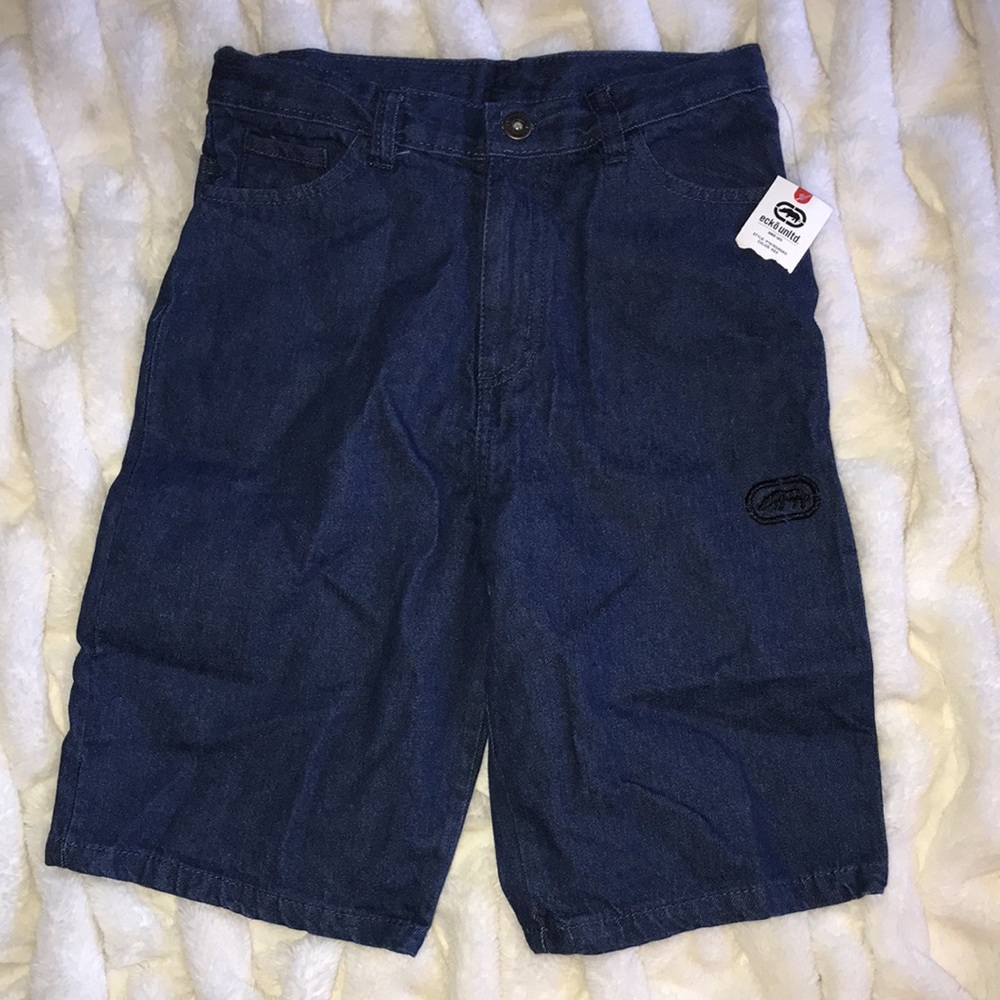Ecko Unlimited adjustable youth denim shorts, size 12, NWT!